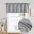 Linen Waffle Weave Kitchen Window Valance-725528607