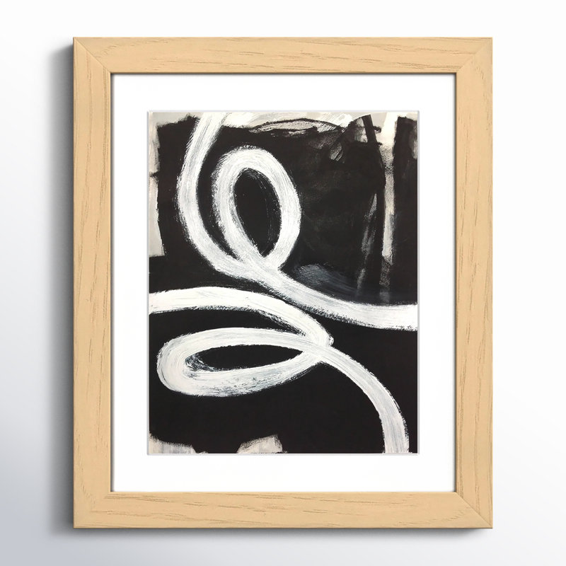 Ansonia Swirly Swirls I, encadré sur papier par reproduction, Cadre cube naturel mat, H 20,5 po x l 17,5 po x P 1,25 po