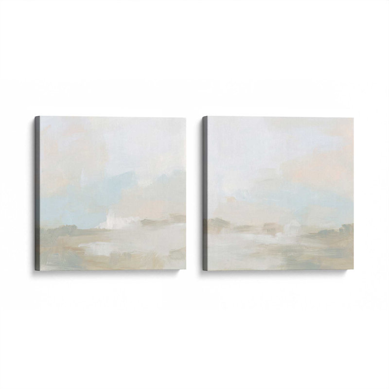 Dawn's Soft Light - ensemble de 2, H 12 po x l 24 po, Toile tendue