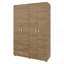 Armoire, 4 portes, 2 tiroirs, 3 tablettes, H 70,9 po, chêne naturel - Chambre