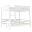Lit superposé double avec tablette de rangement et bibliothèque, lit superposé en bois avec échelle et garde-corps, conception détachable, blanc-1471368846-1471368845