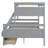 Gray Twin Over Full Bunk Bed With Stable Construction & Handy Storage Drawers Structure Options-2026192325