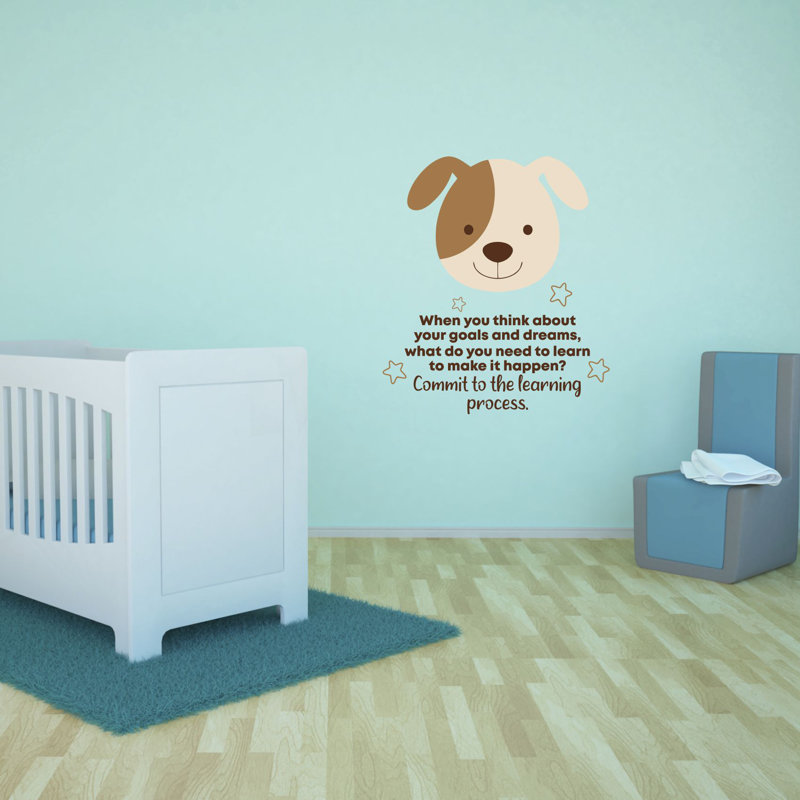 Adhésif décoratif en vinyle "Dream Puppy", H 40 po x l 35 po x P 0,05