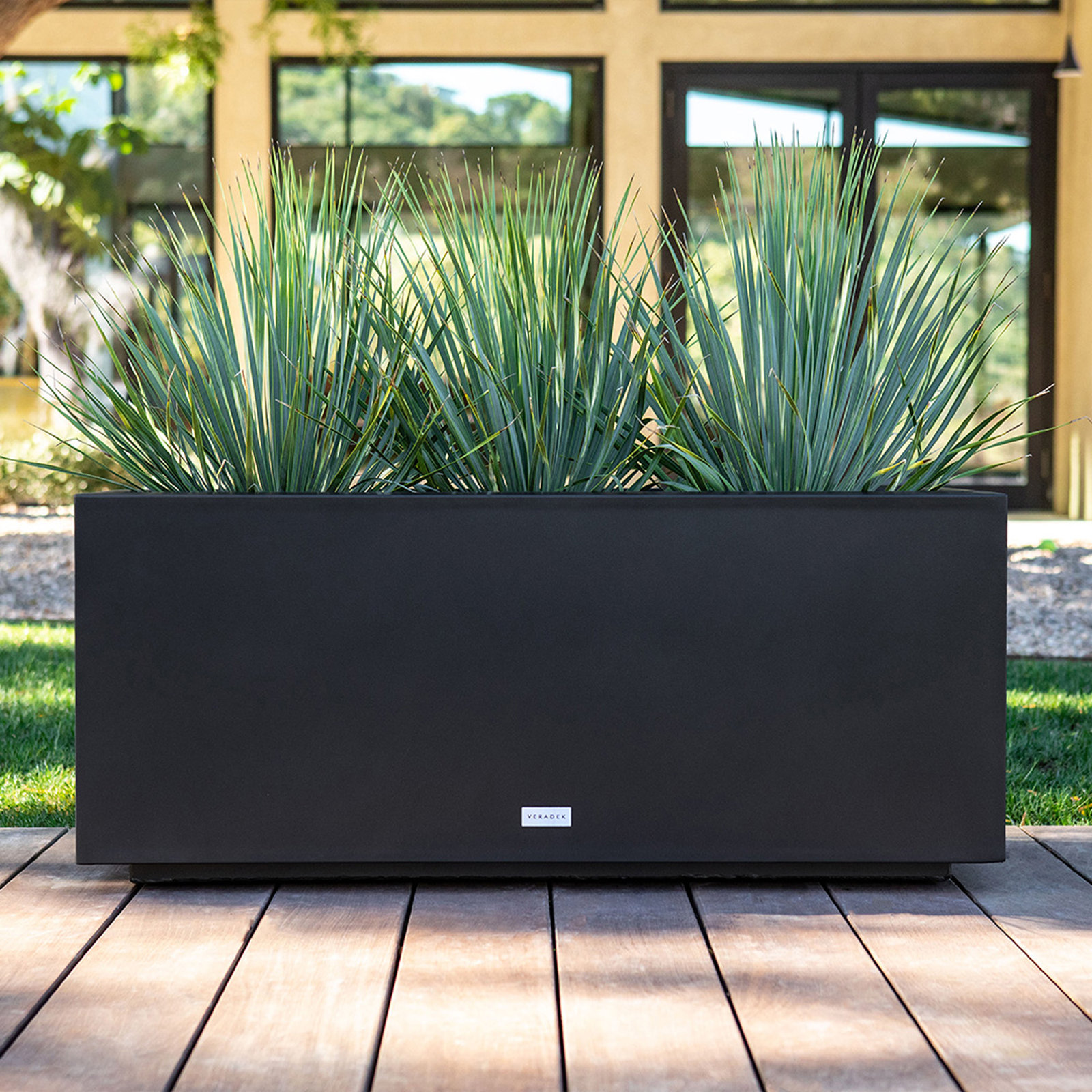 Block Series 38" Planter Box, 16” H x 32” W x 10” D, Black