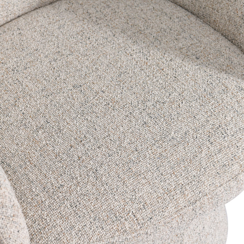 Fauteuil club Jezeniah, Polyester sable