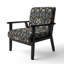 Fauteuil d'appoint rembourré bleu et doré