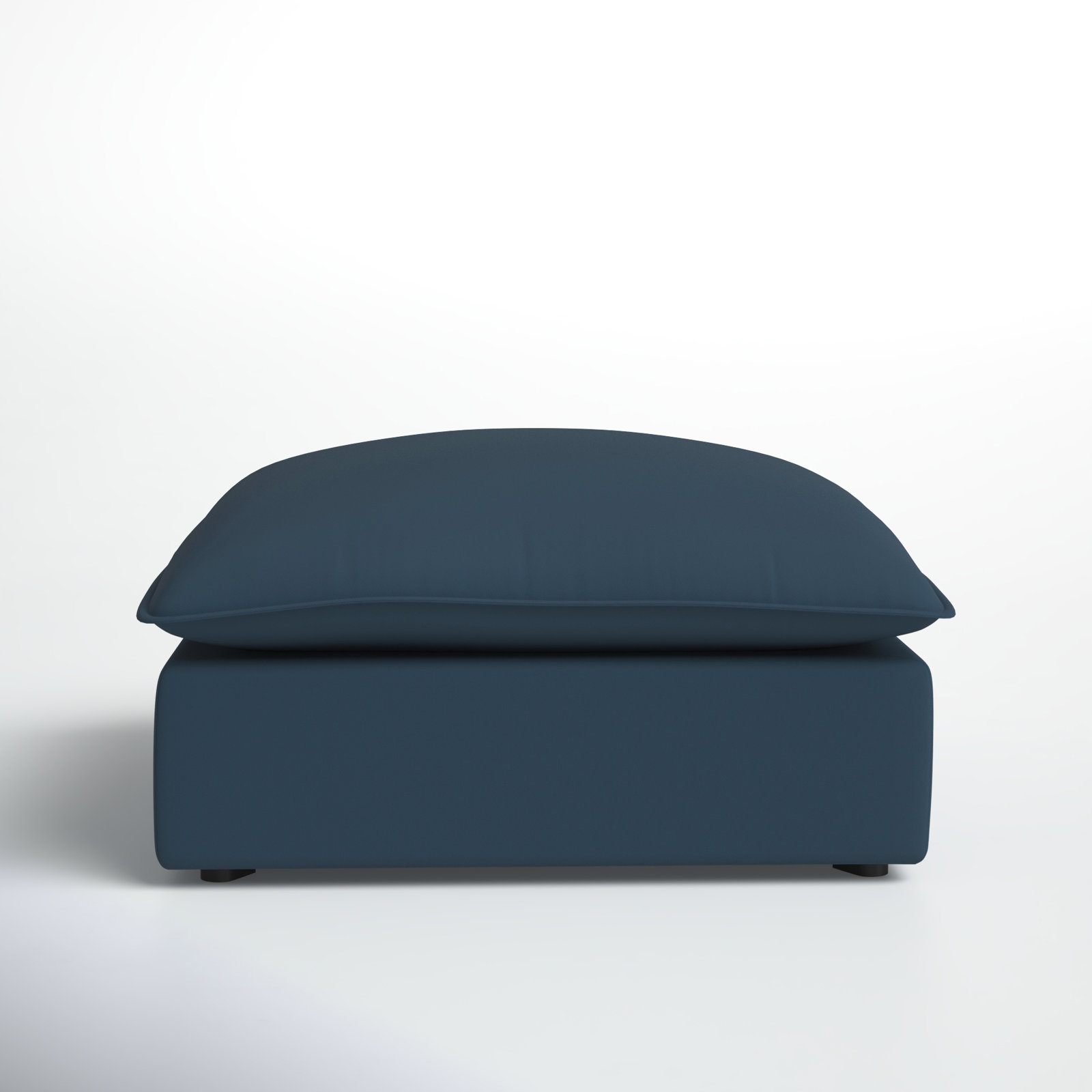 Ellaria 40" Ottoman, Navy Blue Velvet