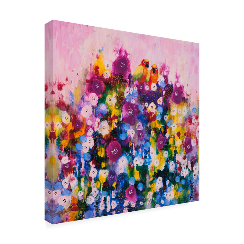 Œuvre sur toile, Sylvie Demers Sous Les Tropiques, H 35 po x l 35 po