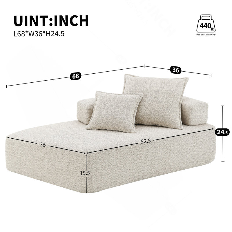 Special-shaped Frame for Oversized Modular U Shaped Sectional Sofa, Beige