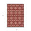 Tapis extérieur lavable à motif géométrique rouge ivoire et gris 10 pi x 14 pi