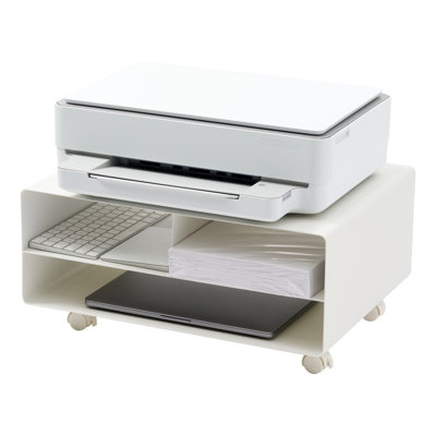 Yamazaki Home Desktop Printer Stand - Computer Accessory Office Organizer, Steel