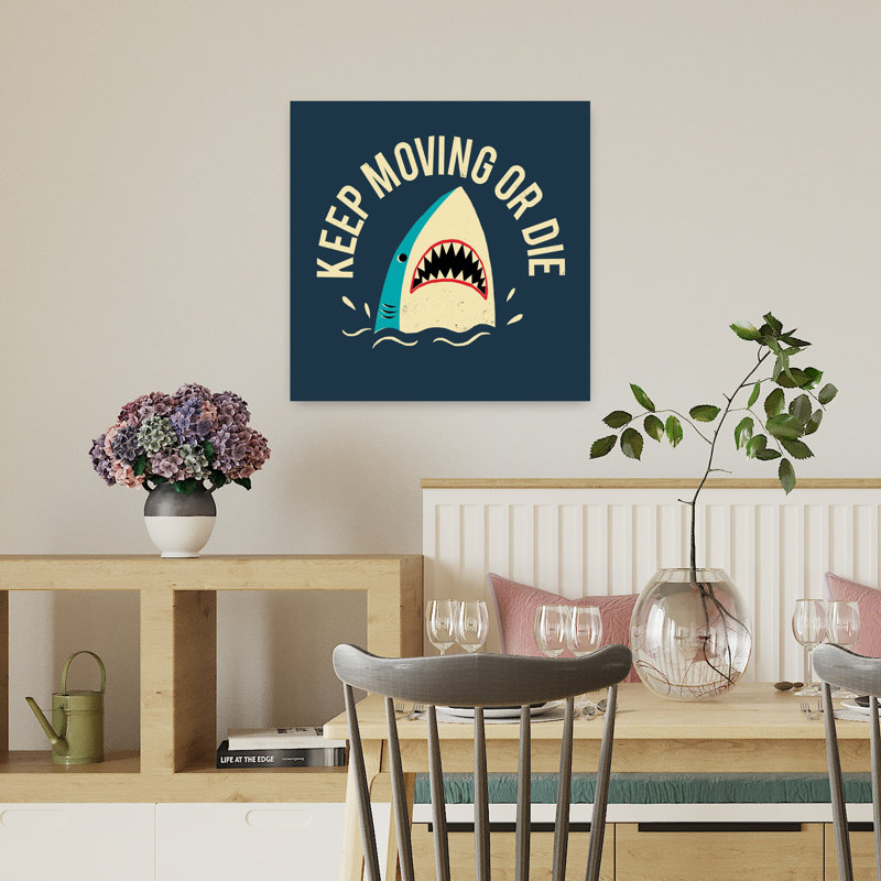 Keep Keep Or Die, art urbain contemporain de poisson, H 18 po x l 18 po