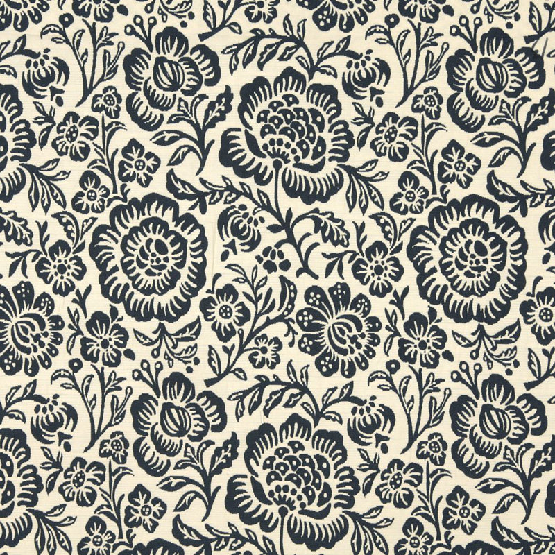 Tissu matelassé floral, Bleu 2