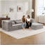 Canapé à compression Boneless, canapé convertible au sol, canapé modulaire à bricolage Boneless, aucun assemblage requis, tissu polaire circulaire, surdimensionné à 4 places avec 3 coussins, blanc-1912950141