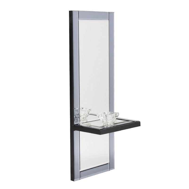 Miroir d'appoint mural avec bougeoir Ice Blue