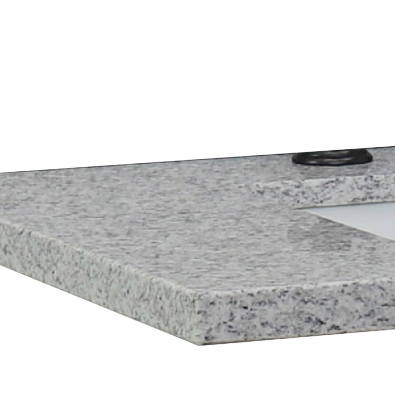 Plateau de meuble-lavabo double 49 po avec lavabo, Granite