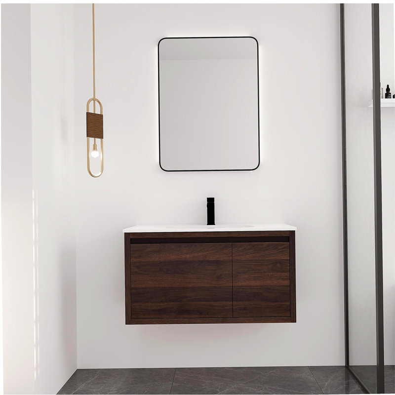 Lavabo de salle de bain 36 pouces avec lavabo en gel