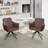 Swivel Desk Chairs Set of 2 with Arms – 360° Rotation, Upholstered, Metal Base, 300lbs Capacity for Home Office/Dining Room-1740572762