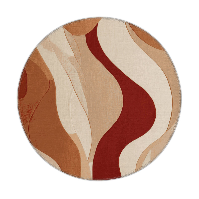 Desert Ebb Indoor And Outdoor Area Rug, Round 5'