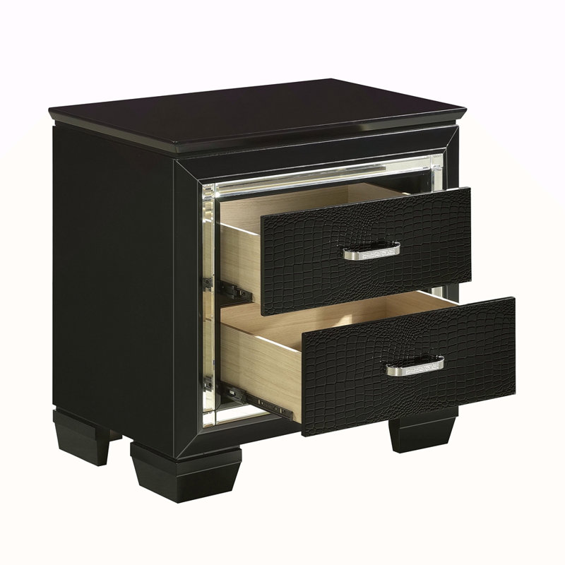 Table de chevet 1Pc 2X tiroirs en queue d'aronde