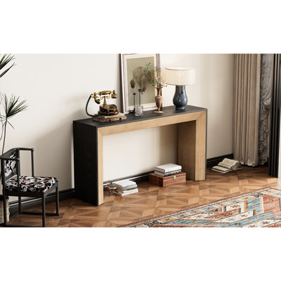 Console de foyer élégante - Convient à divers environnements et à une table pratique en placage de bois fin avec un design charmant et des espaces polyvalents magnifiques