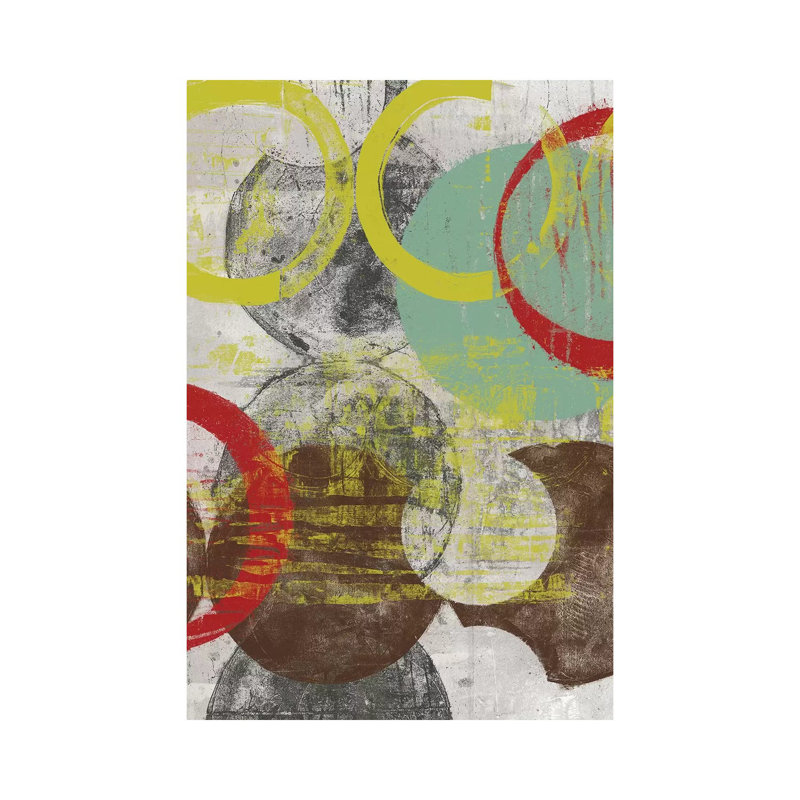 Layers & Circles I by Jennifer Goldberger - Wrapped Canvas Painting, 20.32 cm H x 30.48 cm W