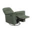 Fauteuil coulissant inclinable et pivotant en cuir vert-2075639427