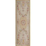 Savonnerie One-of-a-Kind 2'6" X 8' Hand Knotted Area Rug