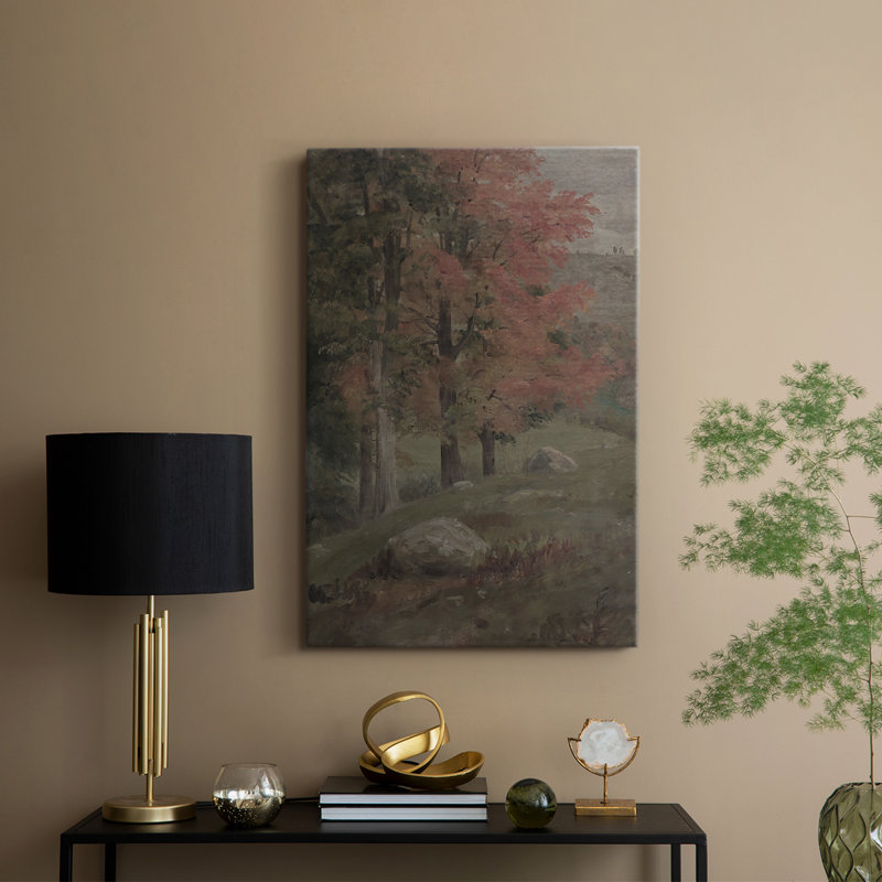 Paysage rétro Cxxix - galerie enveloppée de cavas, H 27 po x l 18 po