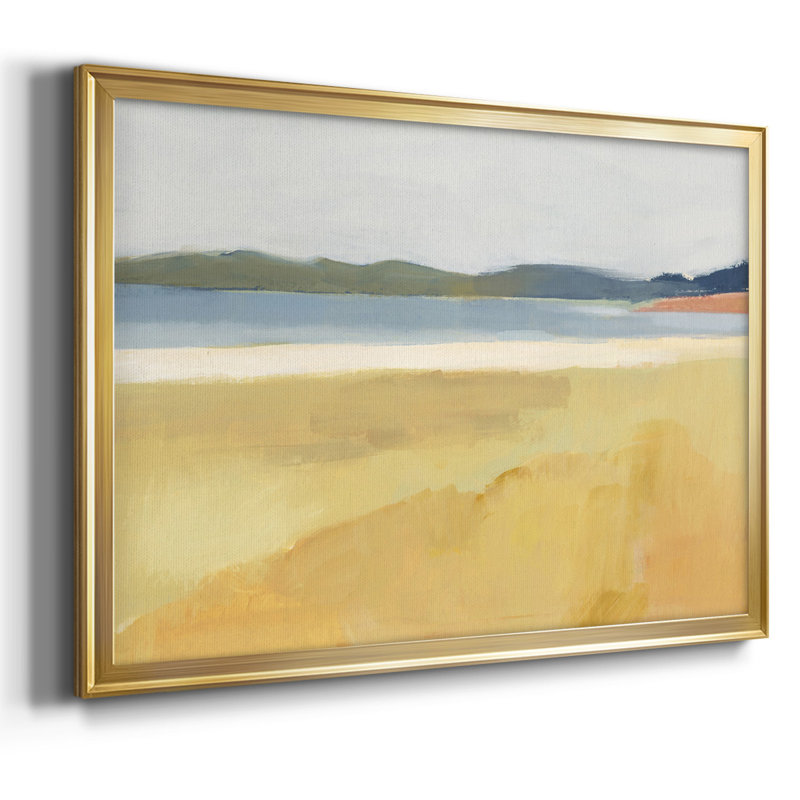 Ochre bord de mer II, toile tendue avec cadre_2766626, H 26 po x l 38 po x P 1,5 po, Or