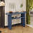 Console Table with Rounded Edges and Sturdy Shelf-1572083615