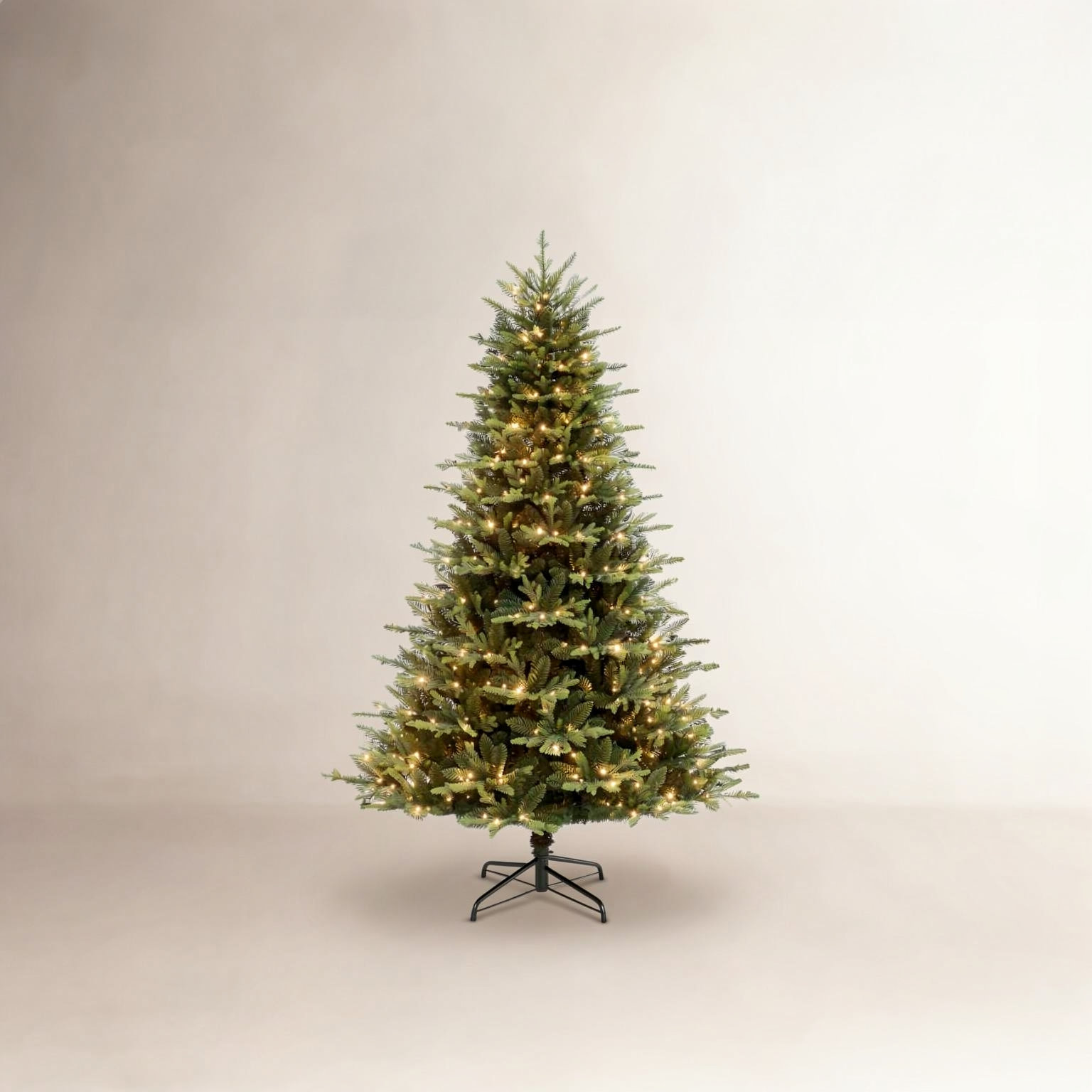 Flocked 7.5' Pre-Lit Pine Christmas Tree
