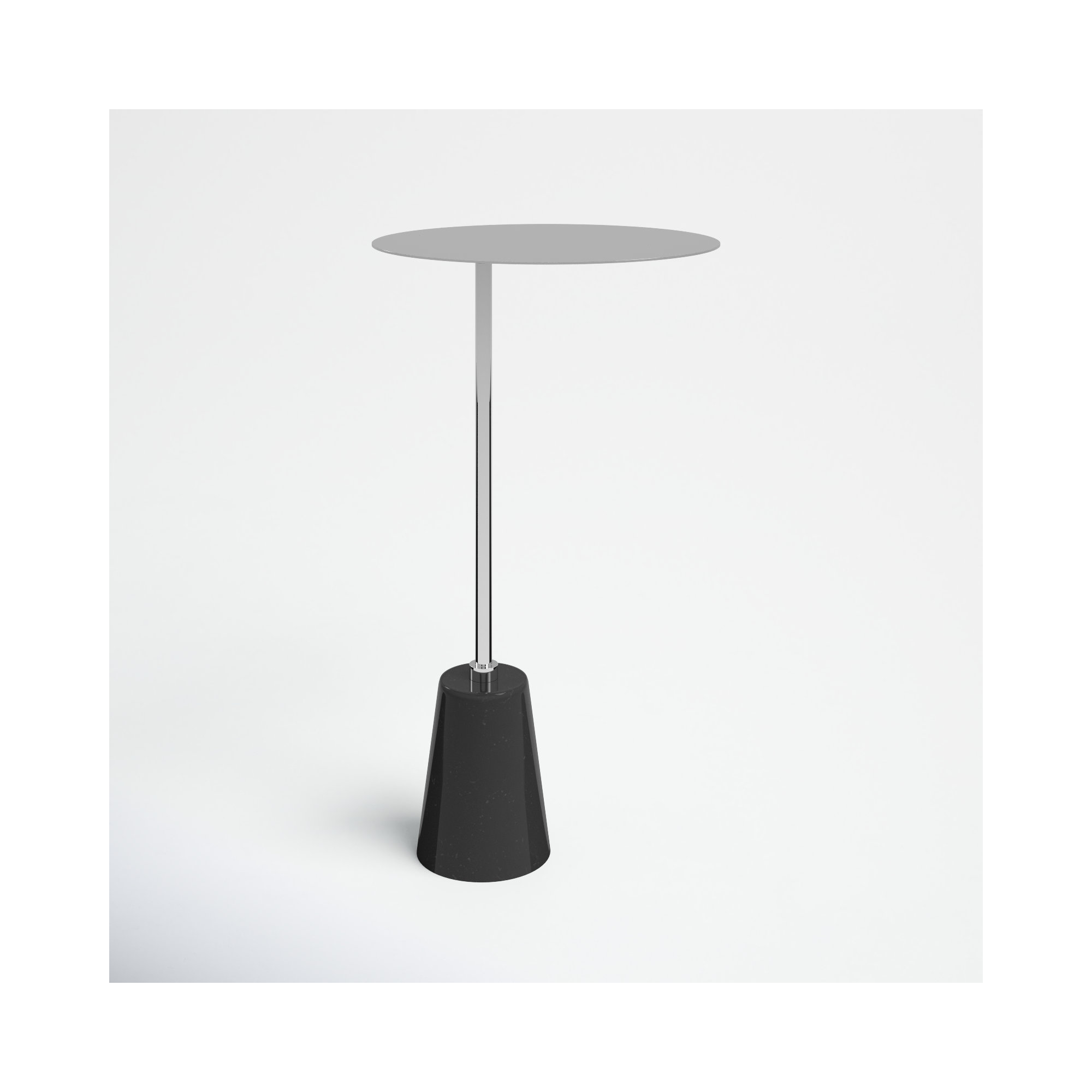 Churchill End Table, Black, Silver/Gray