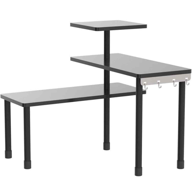 Latitude Run® Countertop Corner Shelf, 3 Tier Moveable Organizer for