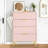 4 Drawer Dressers for Bedroom, Storage Chest Cabinet Organizer Unit, Chest of Drawer -Pink-817691373