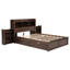 Lit double avec tablettes coulissantes, lit gigogne simple, 2 tiroirs de couleur plate-forme avec tiroirs, lit gigogne et tablettes - Structure en bois robuste