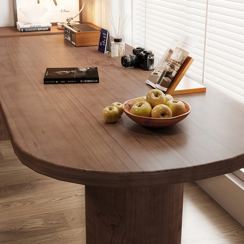 Walnut Rectangular Solid Wood desks, 29.53" H x 70.87" W x 23.62" D