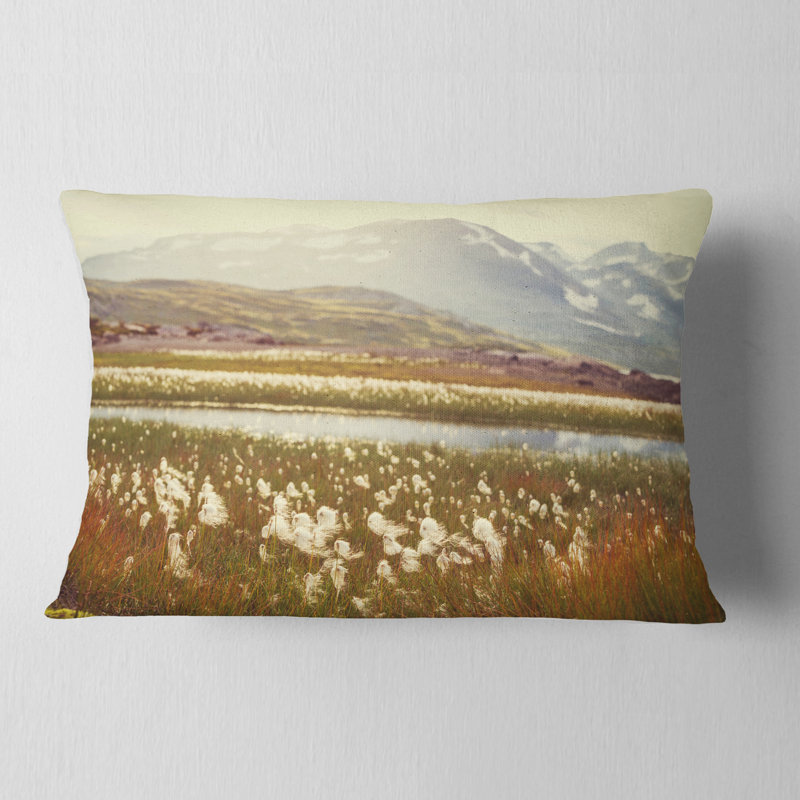 Coussin lombaire en coton de fleurs arctique