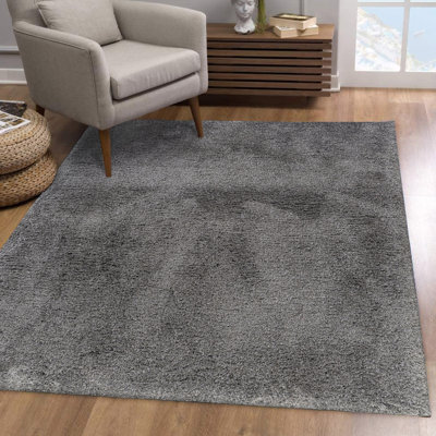 Casual Shag Solid Handmade Performance Rug