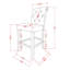 Tabouret de bar en bois massif Leviton, ensemble de 2-1350578988