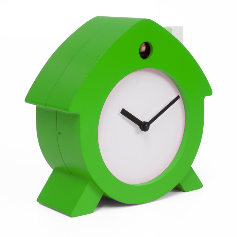 Analogue Quartz Movement / Crystal Tabletop Clock, Green