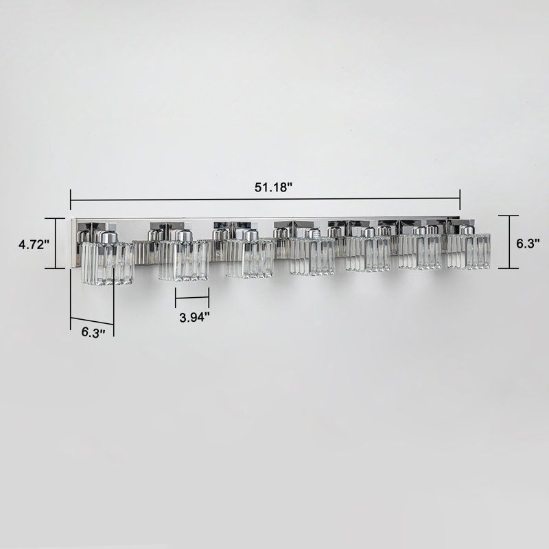 Paislyn Dimmable Vanity Light, Chrome, 7