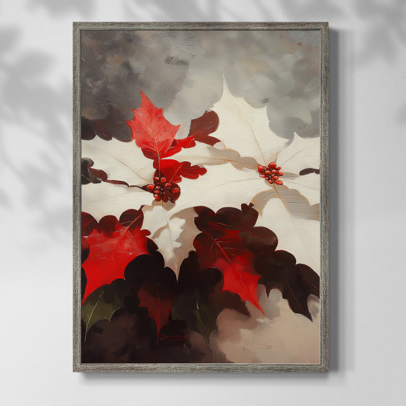«Christmas Holiday Art», série 2-CII, reproduction encadrée - bois massif, H 11 po x l 9 po