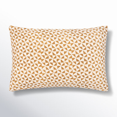 Zetta Geometric Cotton Lumbar Throw Pillow