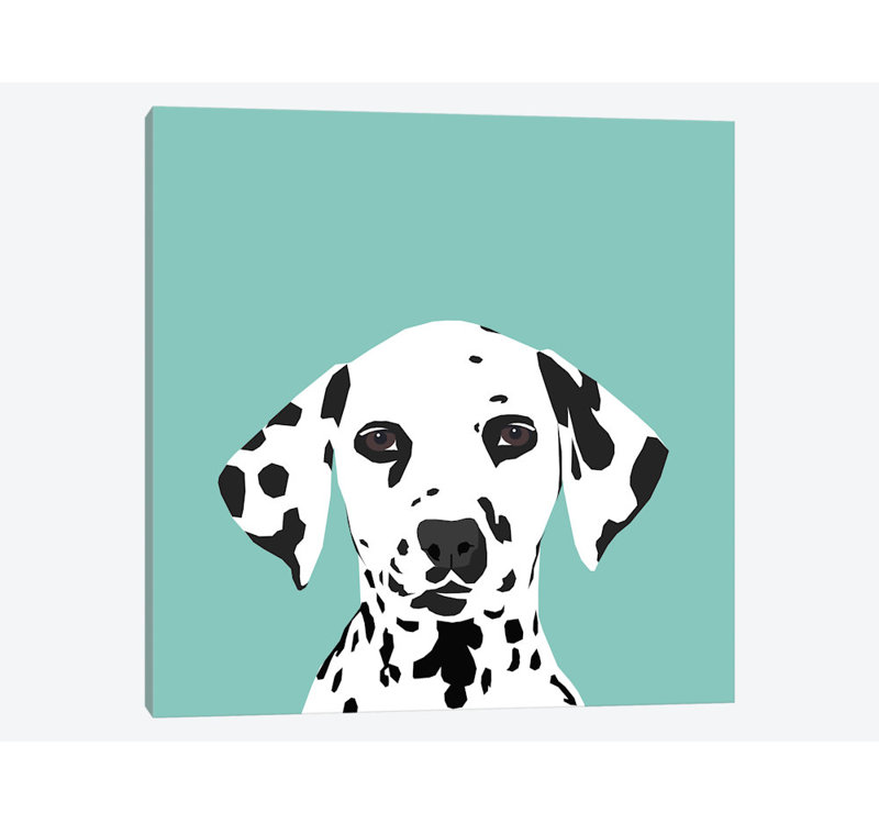 Dalmatien, impression sur toile tendue, H 26 po x l 26 po x P 1,5 po, Toile tendue, Pas de tapis