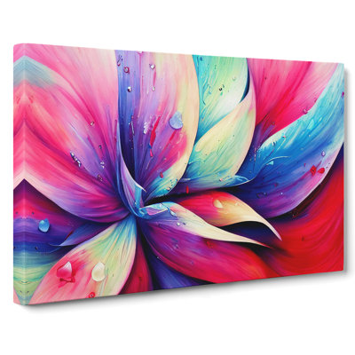 Colourful Flowers Vol.6 Abstract - Wrapped Canvas