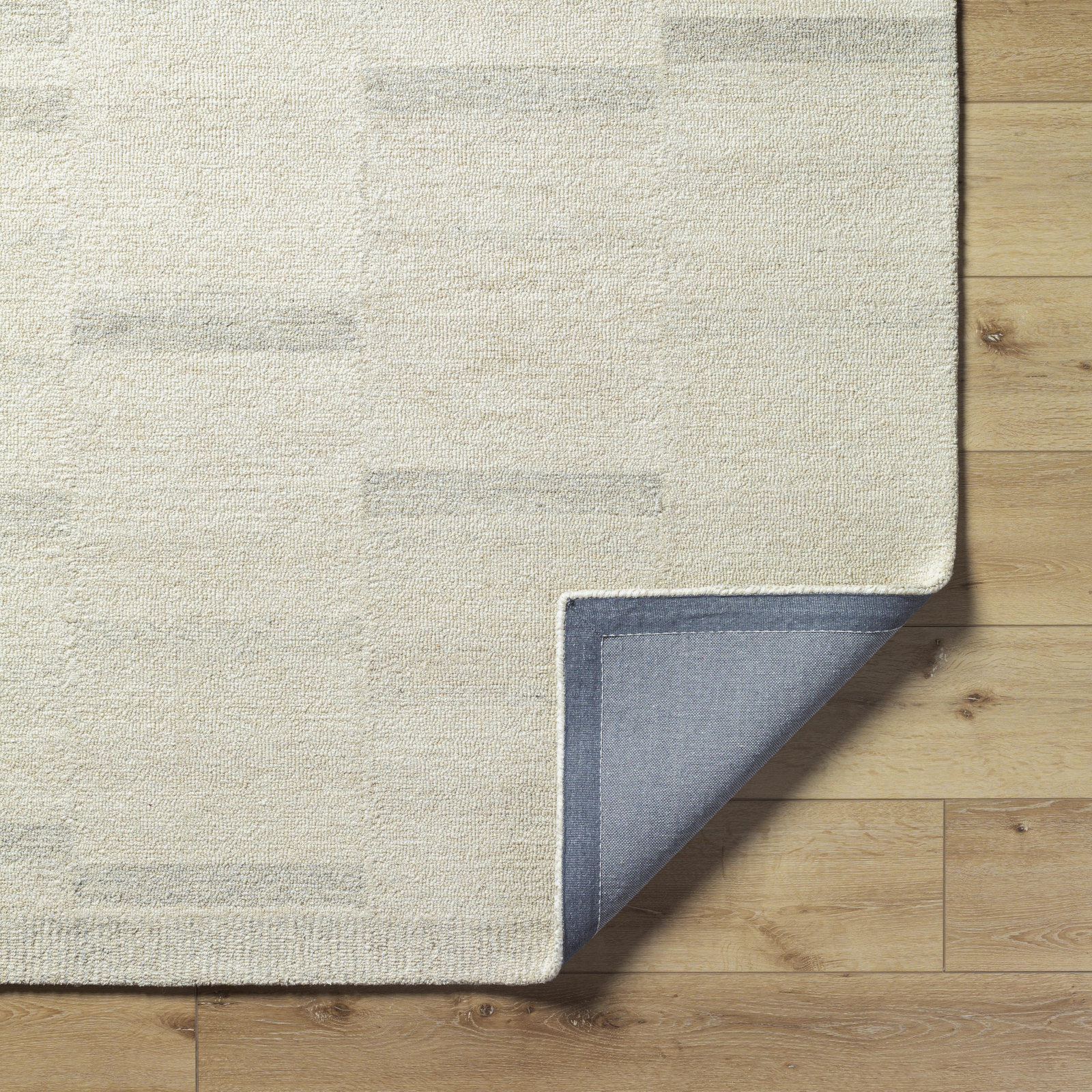 Adarian Handmade Wool Taupe Rug, Rectangle 2' x 3'