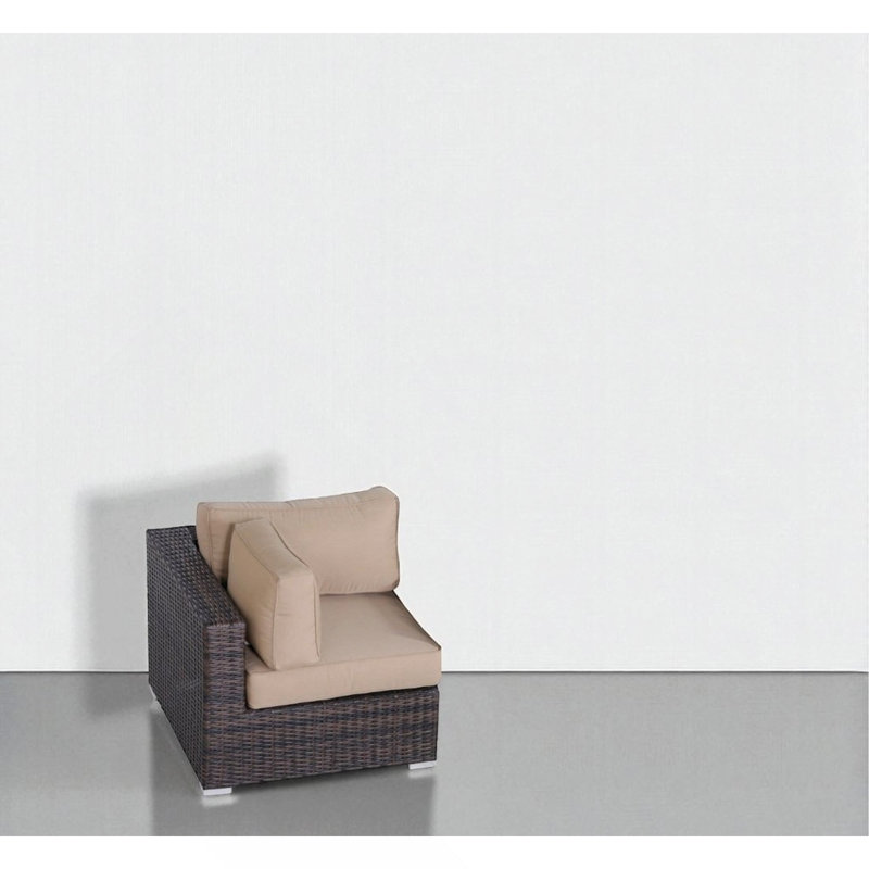 Coin modulaire de 33 po de large avec coussins - Ensemble modulaire d'extérieur entièrement assemblé