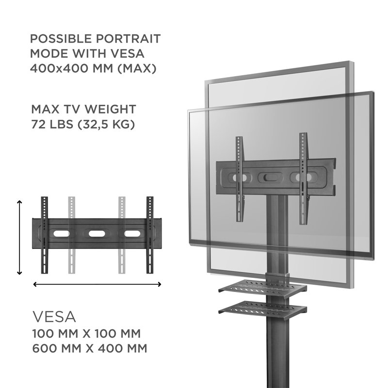 ONKRON Single Screen Floor Stand Mount