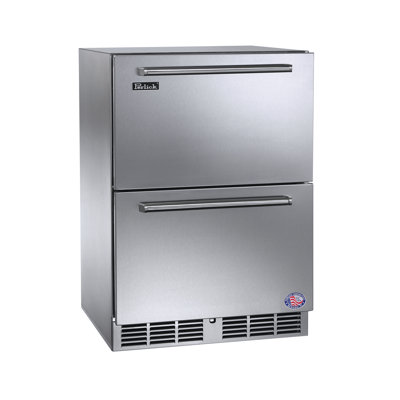 Perlick 24" 5.2 Cubic Feet Energy Star Built-in Drawer Refrigerator with Water and Ice Dispenser